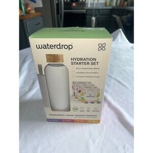 Waterdrop 20oz glass bottle & sleeve *look at all pics for doe